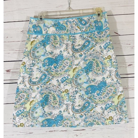 Tracy Evans Skirt Womans Sz 7 Floral Flowers Back Zip Spring Easter A Line - Picture 1 of 8